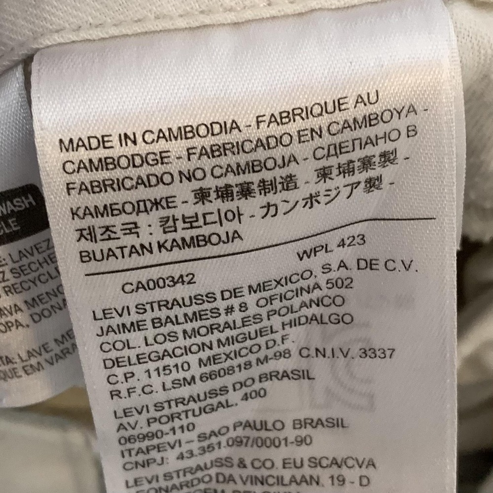 Levi's Chino Shorts Mens 30 Beige Khaki Lot Of 2 Cotton Flat Front Pockets - Picture 12 of 16